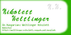 nikolett weltlinger business card